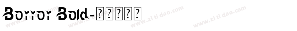 Borror Bold字体转换